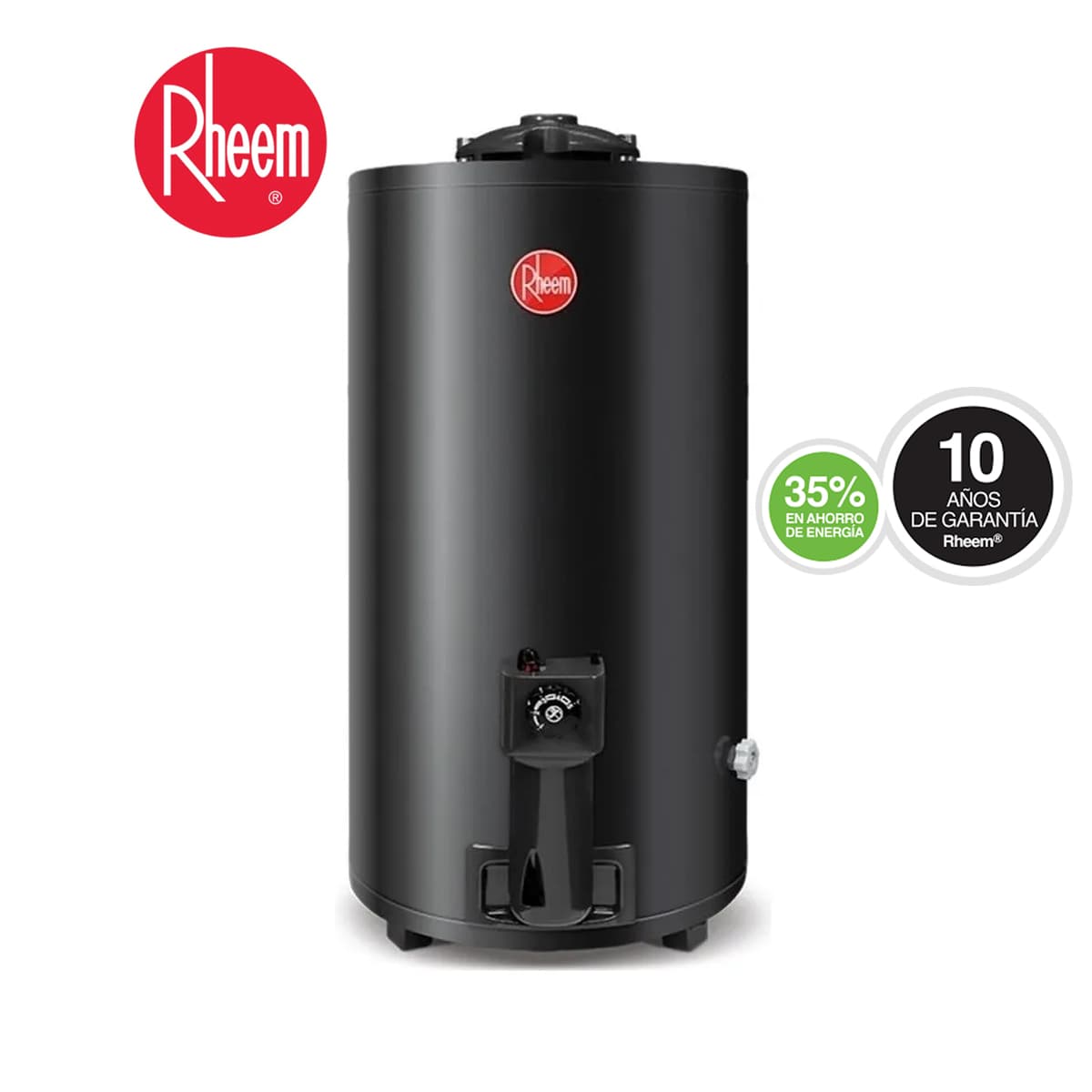 TERMOTANQUE 80LT RHEEM BLACK GN PIE C/SUPERIOR